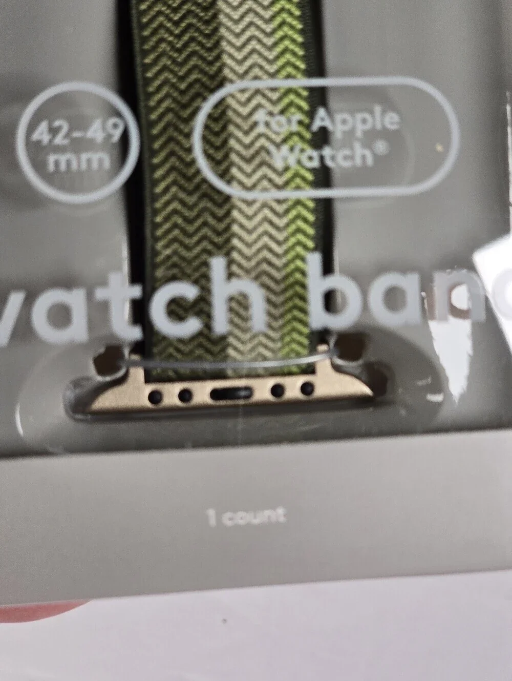 Heyday Woven Knit Watch Band For 42- 49mm Apple Watches Sage Green Stripe Unisex